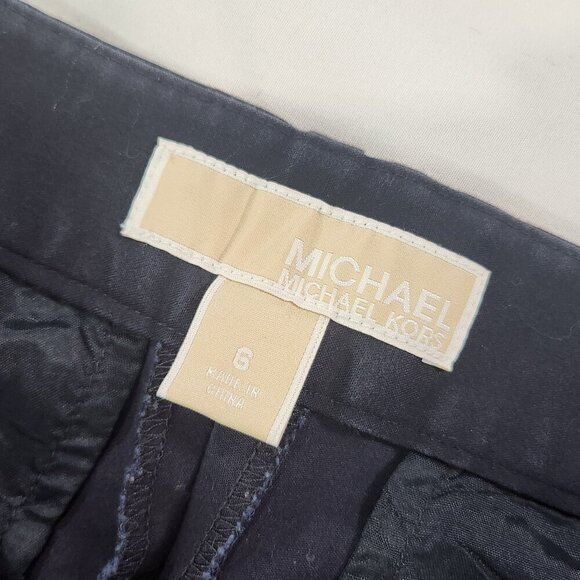 Women's Michael Kors Navy Blue Stretch Skinny Leg Pants Size 6 Lot A - Picture 2 of 5
